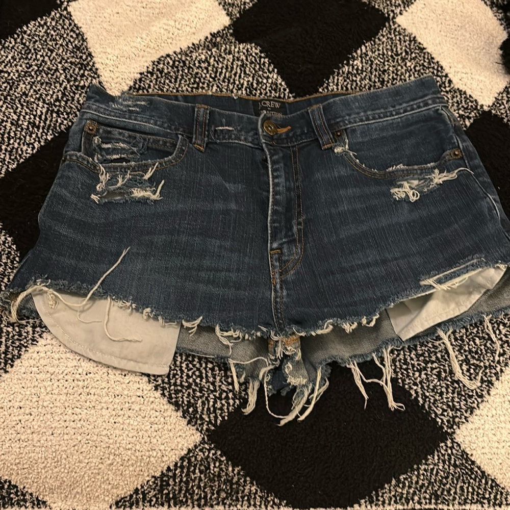 Re-styled J-Crew distressed shorts